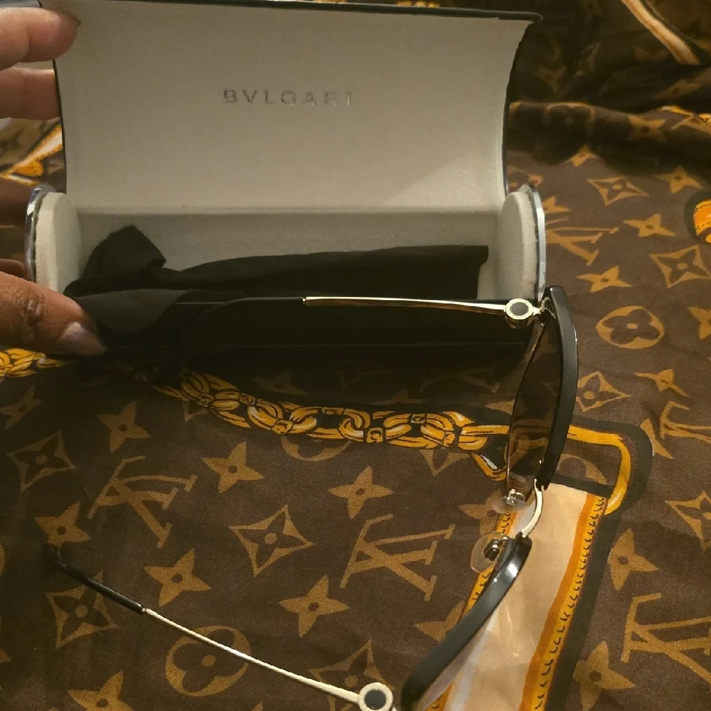 Bulgari Gold and Black Sunglasses - Picture 2 of 5